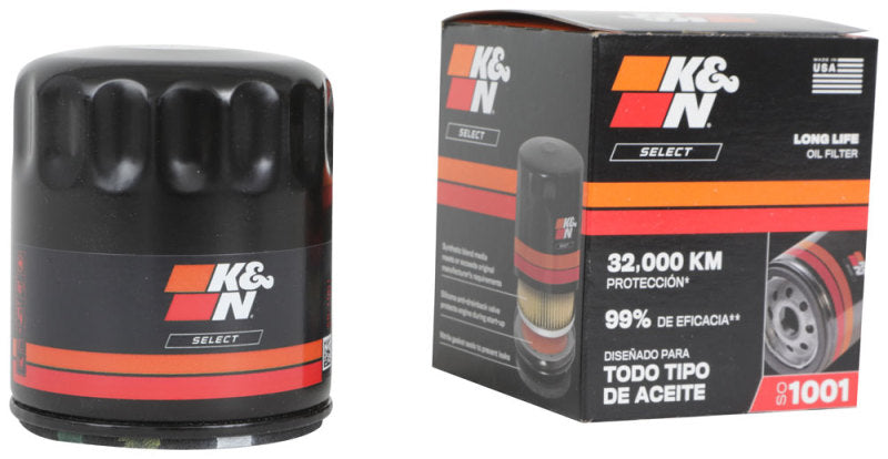 K&N 04-18 Chevrolet Aveo 1.6L L4 / 04-16 Chevrolet Tornado 1.8L L4 Spin-On Oil Filter - SO-1001 for 1977-1984 Buick LeSabre -