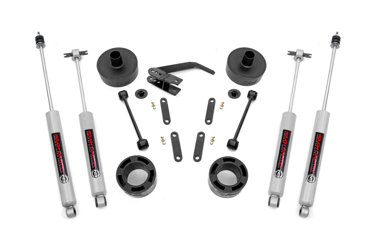 Rough Country - 2.5 Inch Lift Kit - Spacers - N3 - Jeep Wrangler JK/Wrangler Unlimited (07-18) - 65730