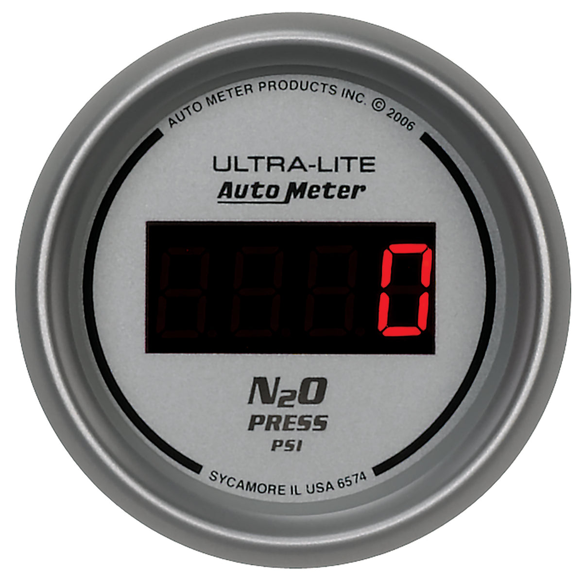Autometer Ultra-Lite 2-1/16in 1600 PSI Digital Nitrous Pressure Gauge - Silver - 6574
