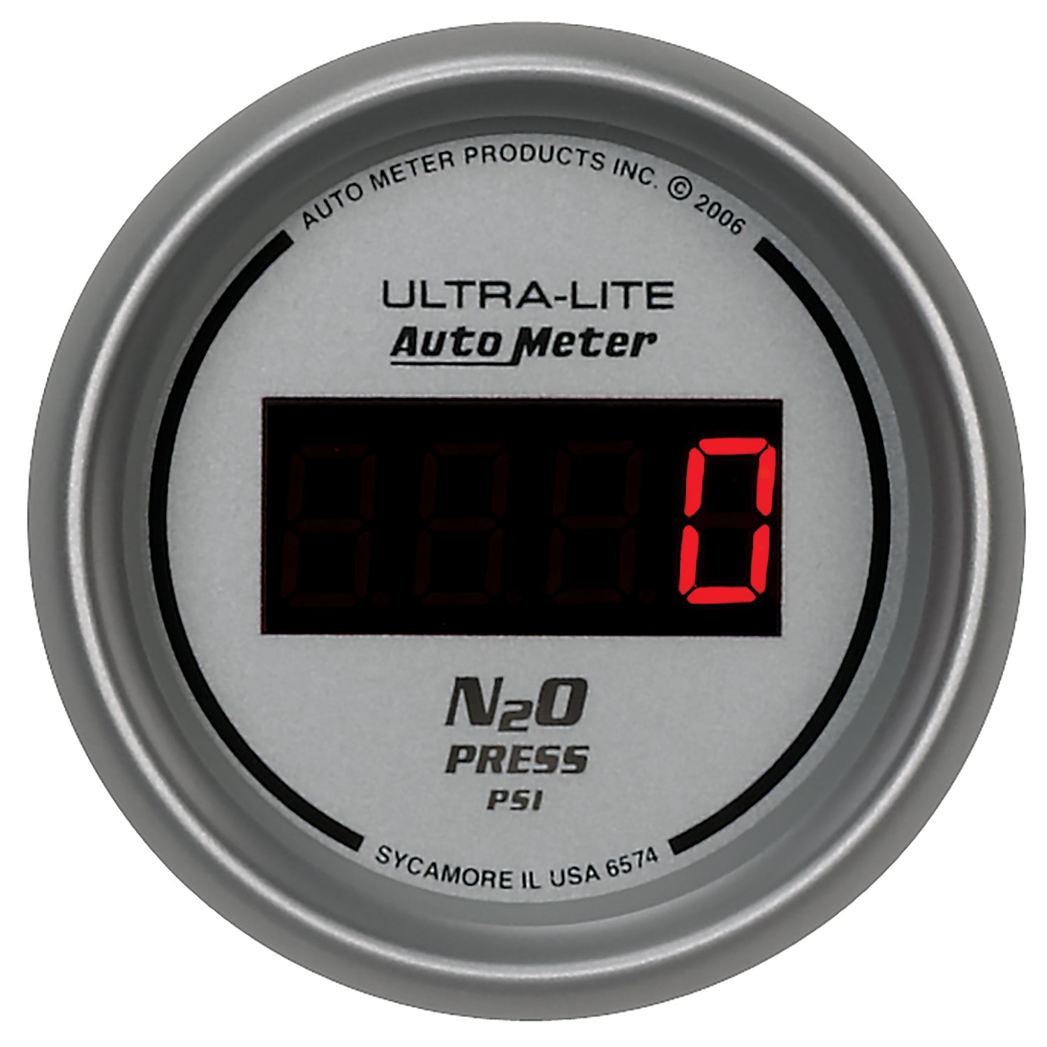 Autometer Ultra-Lite 2-1/16in 1600 PSI Digital Nitrous Pressure Gauge - Silver - 6574