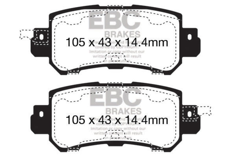 EBC 12+ Mazda CX-5 2 Redstuff Rear Brake Pads - DP32135C