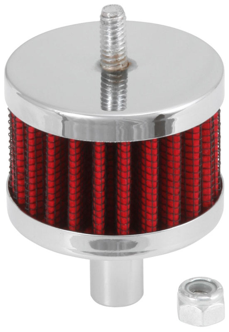 K&amp;N Steel Base Crankcase Vent Filter 0.5in Vent OD x 2in OD x 1.5in Height - 62-1100