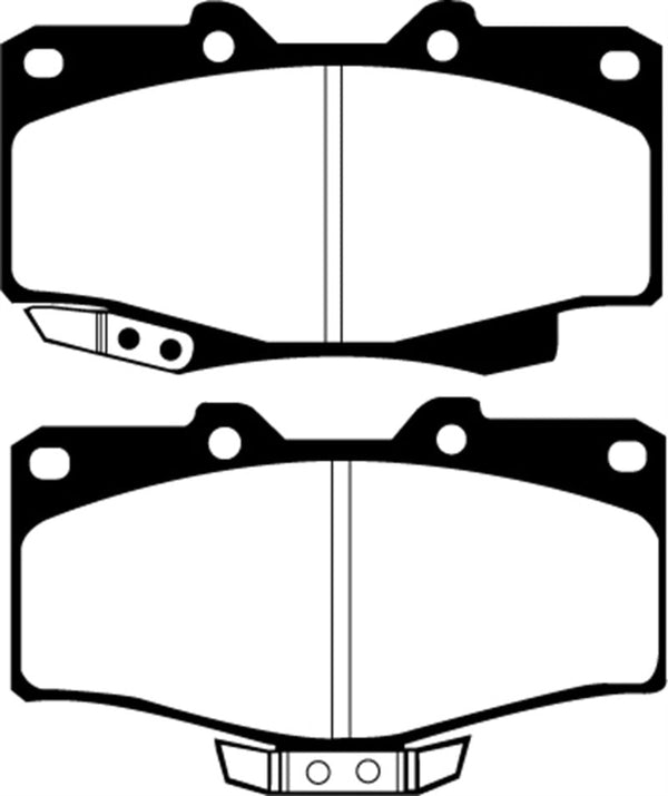 EBC 90-91 Toyota 4 Runner 2.4 Greenstuff Front Brake Pads - DP6807 for 1995-2004 Toyota Tacoma - front view
