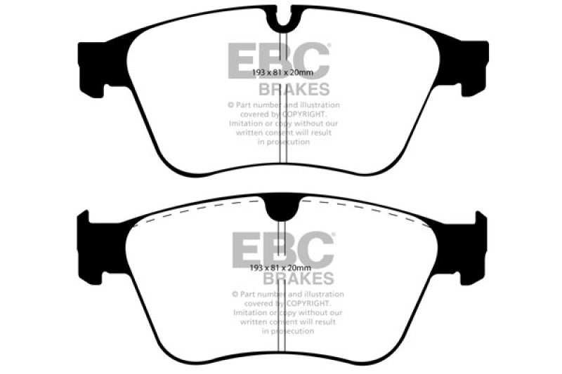 EBC 06-11 Mercedes-Benz M-Class (ML) ML63 AMG 6.2 Yellowstuff Front Brake Pads - DP41937R