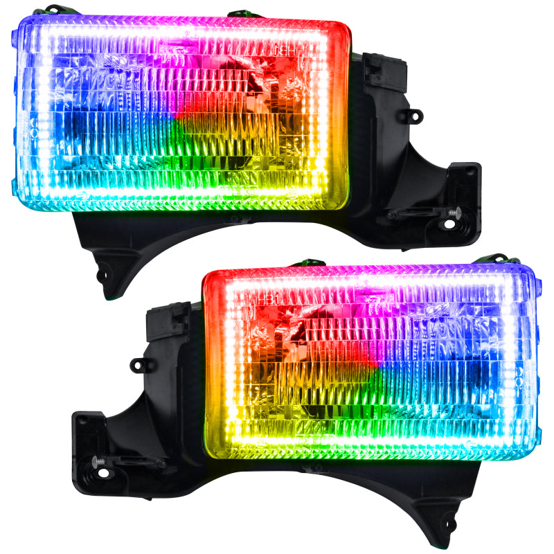 Oracle 94-02 Dodge Ram Pre-Assembled Halo Headlights - ColorSHIFT w/o Controller SEE WARRANTY - 8167-334