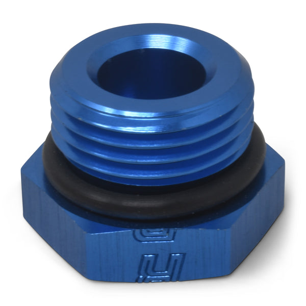 Russell Performance -3 AN Straight Thread Plug (Blue) (Blue) - 660250 - front view