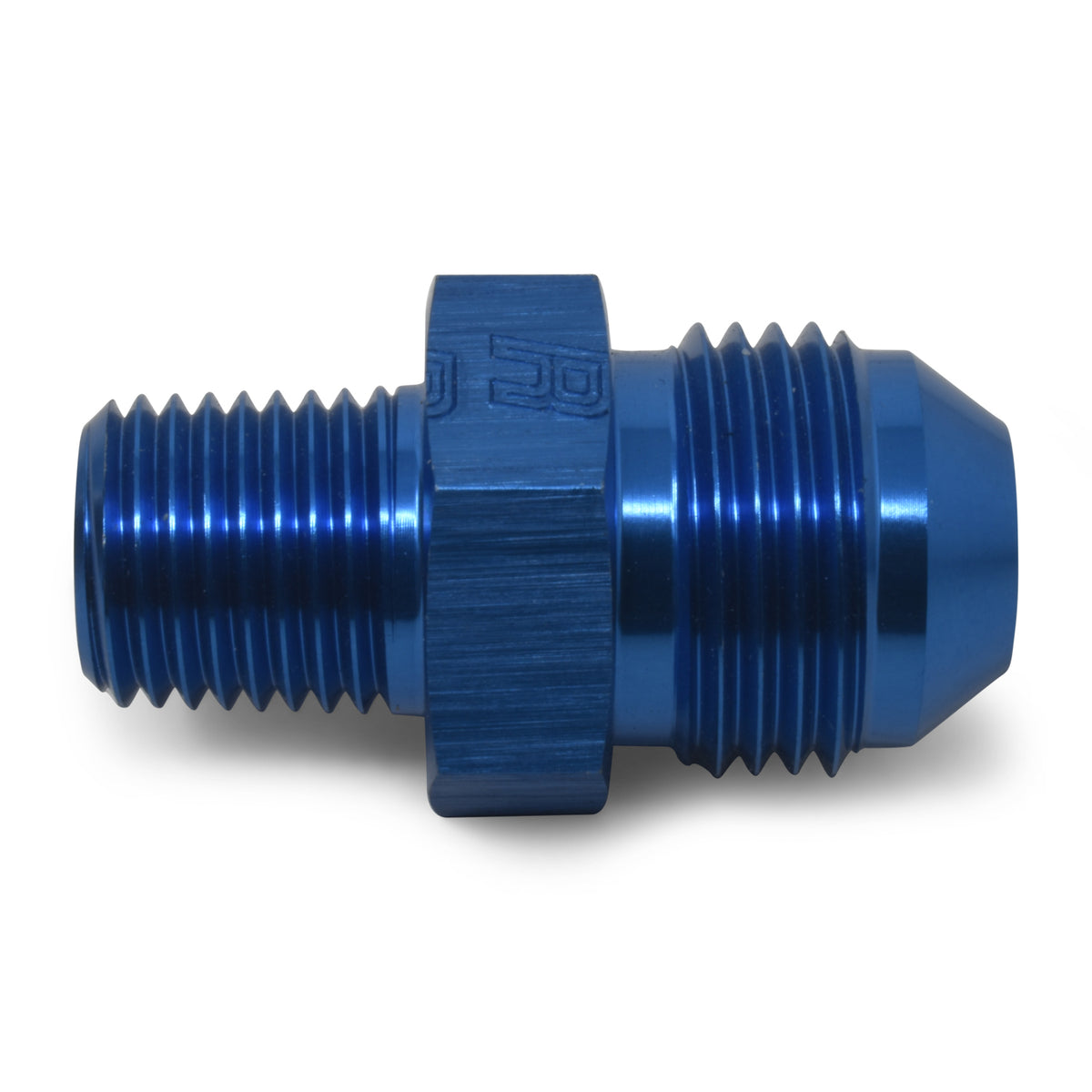 Russell Performance -6 AN to 3/8in NPT Straight Flare to Pipe (Blue) (25 pcs.) - 660468