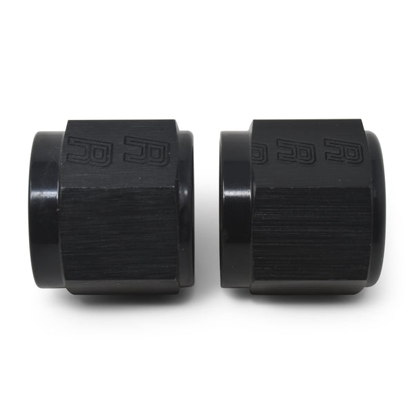 Russell Performance -10 AN Tube Nuts 5/8in dia. (Black) (1 pc.) - 660593 - front view