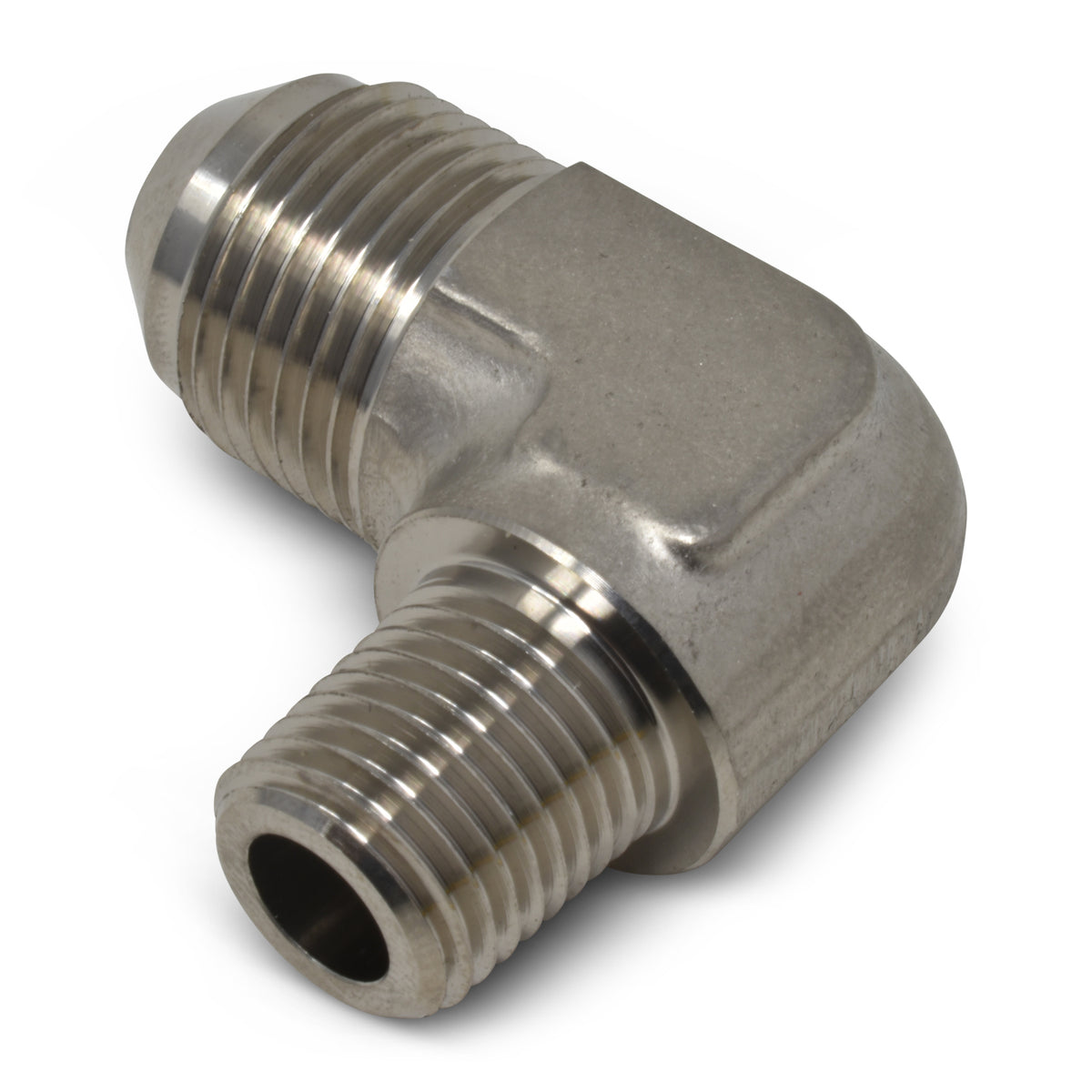 Russell Performance -6 AN to 3/8in NPT 90 Degree Flare to Pipe Adapter (Endura) - 660841