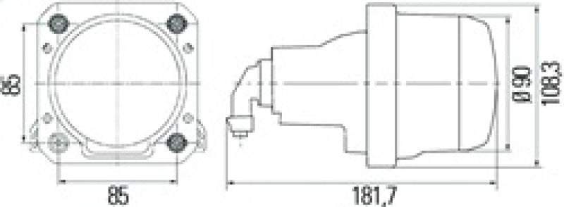 Hella 90mm Bi-Halogen / Bi-Xenon V2 Shutter Pigtail - H84985461