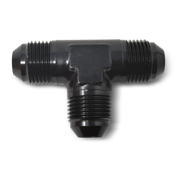 Russell Performance -8 AN Flare Tee Fitting (Black) - 661033 - front view