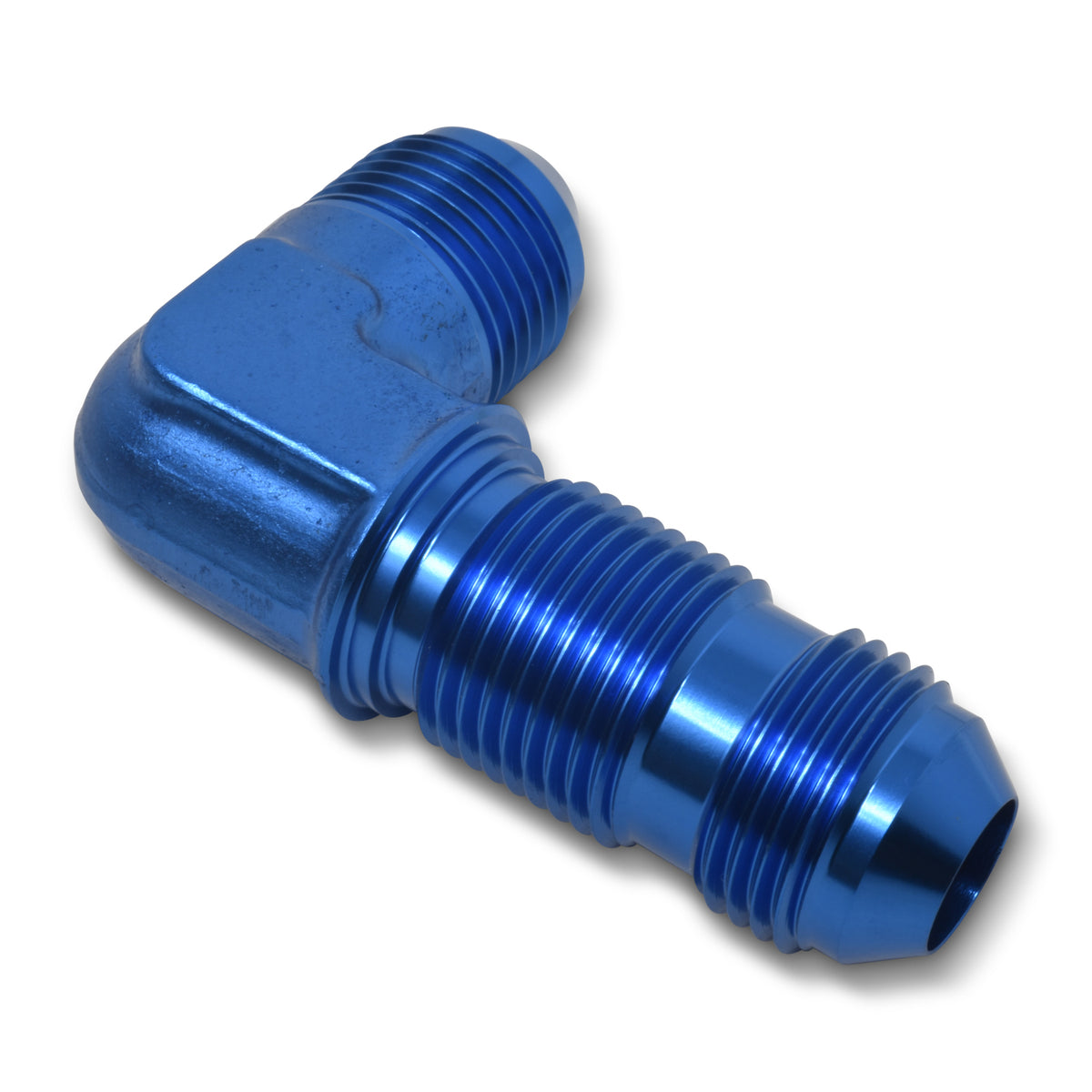 Russell Performance -8 AN 90 Degree Flare Bulkhead (Blue) - 661260