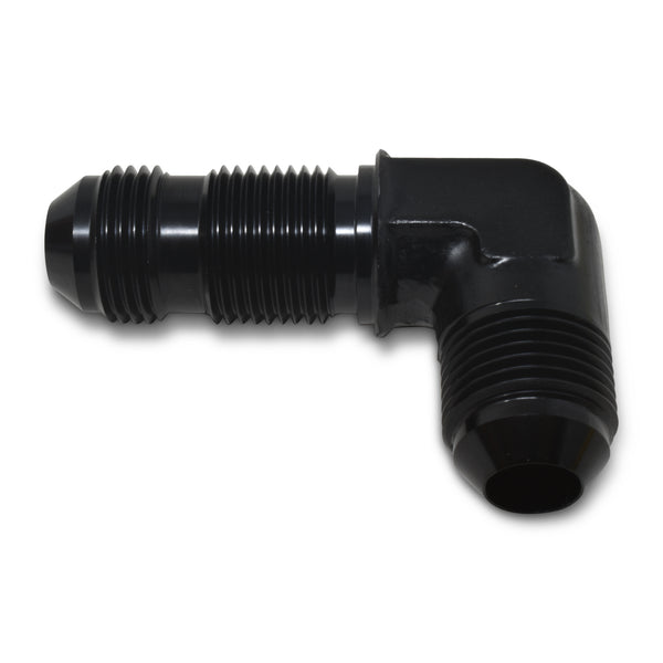 Russell Performance -8 AN 90 Degree Flare Bulkhead (Black) - 661263 - front view