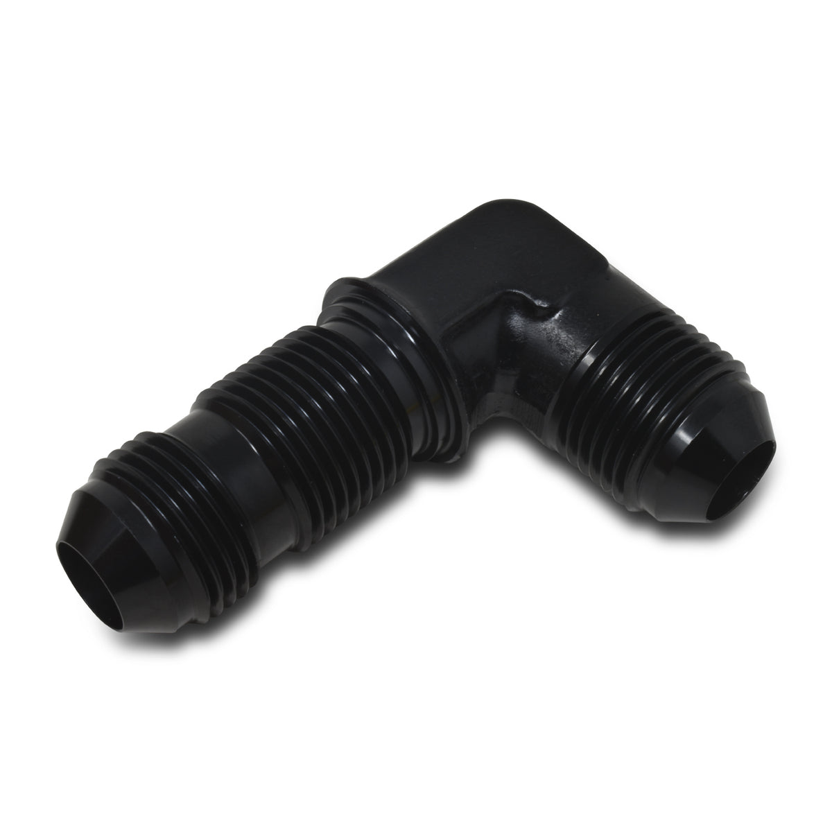 Russell Performance -8 AN 90 Degree Flare Bulkhead (Black) - 661263