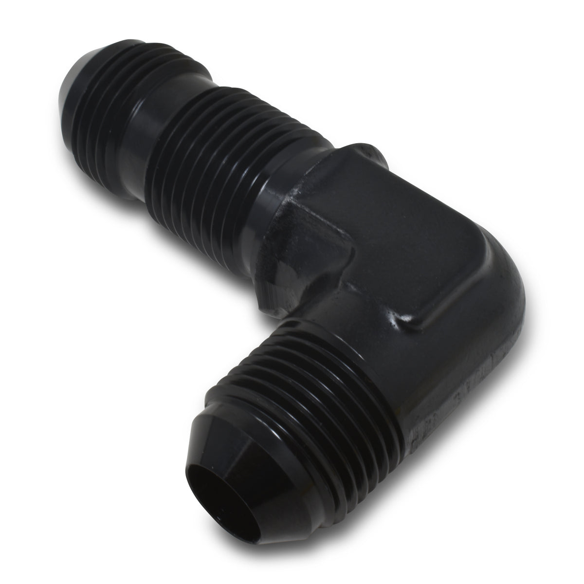 Russell Performance -8 AN 90 Degree Flare Bulkhead (Black) - 661263