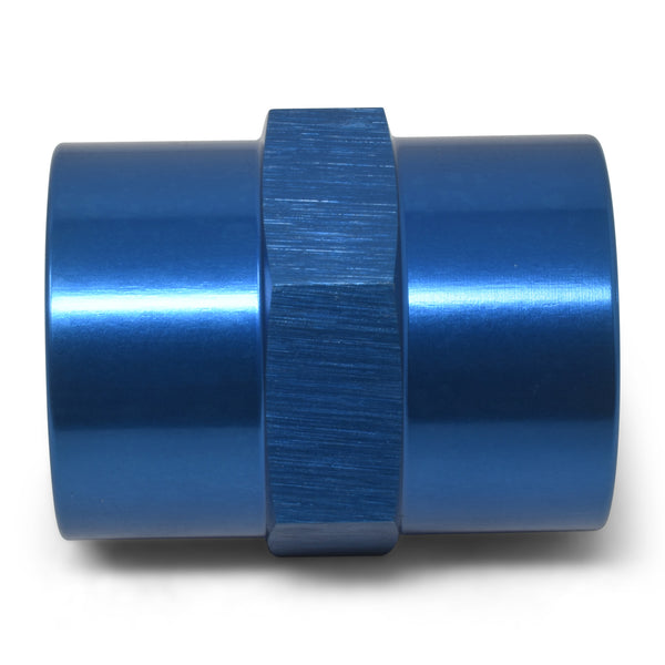 Russell Performance 1/2in Female Pipe Coupler (Blue) - 661470 - front view