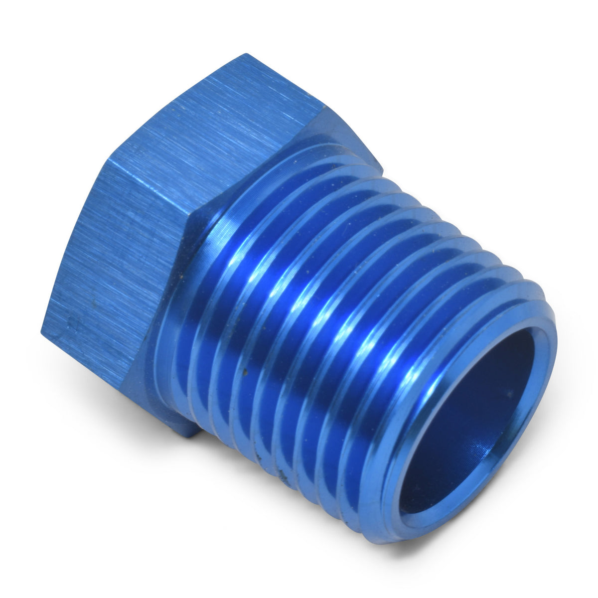 Russell Performance 1/2in Male to 1/4in Female Pipe Bushing Reducer (Blue) - 661590