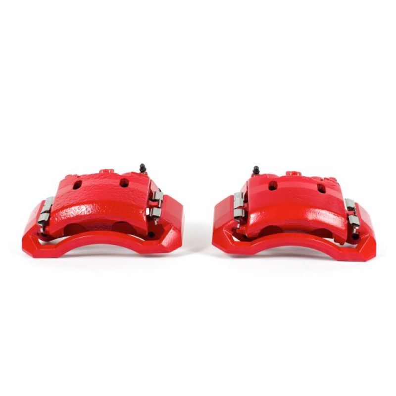 Power Stop 06-08 Dodge Ram 1500 Front Red Calipers w/Brackets - Pair - S4890 for 2003-2008 Dodge Ram 2500 - front view