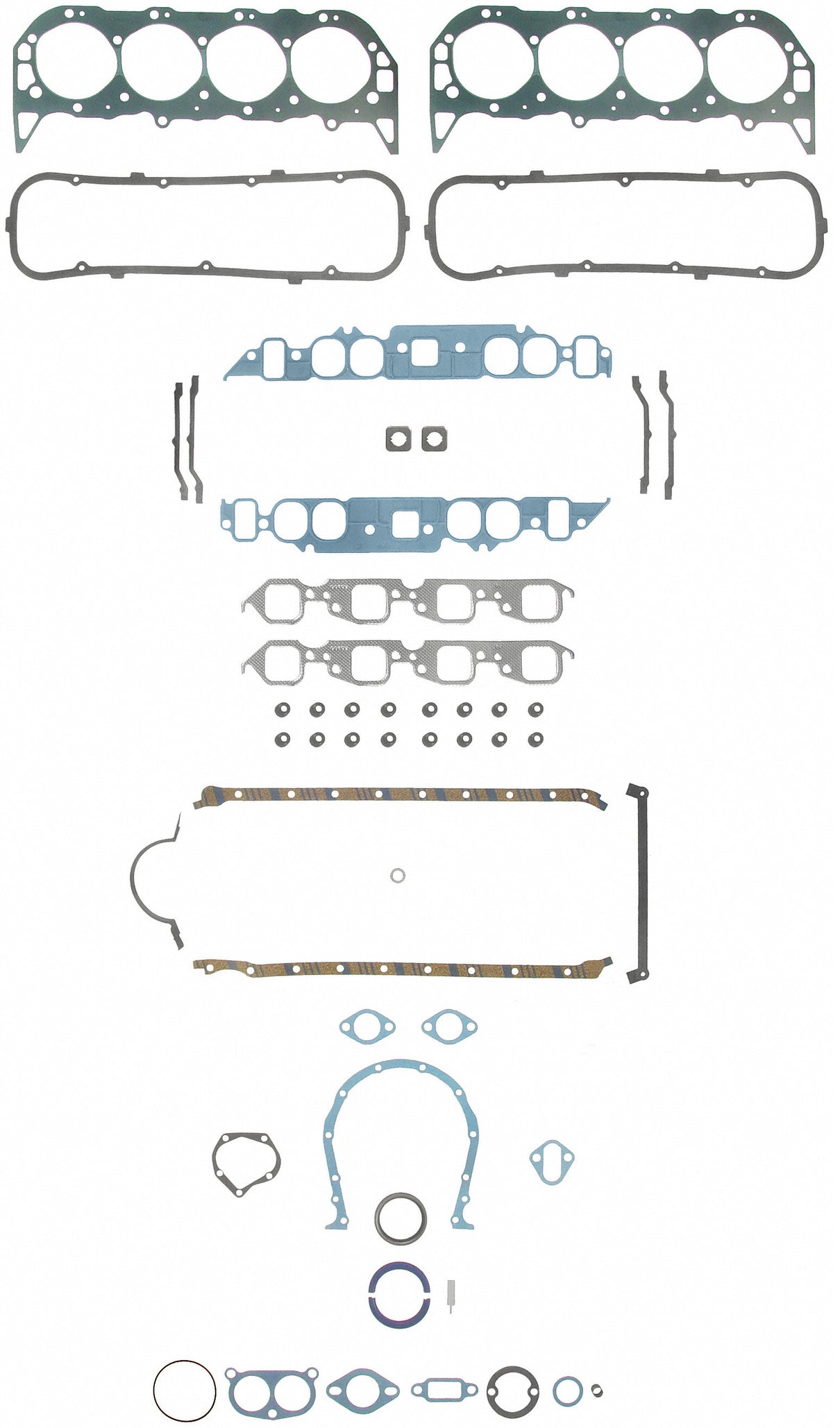 Fel-Pro Chevrolet Chevelle 260-1009 Engine Gasket Set - 2601009 for 1965-1973 Chevrolet Chevelle - front view