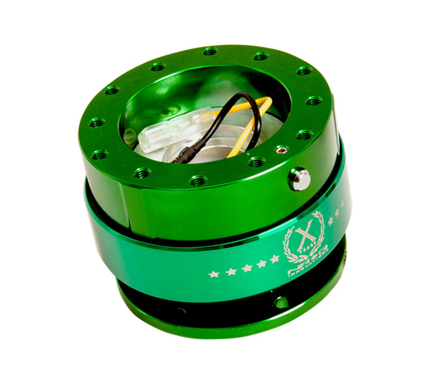 NRG Quick Release Gen 2.0 - Green Body / Green Ring - SRK-200GN - front view