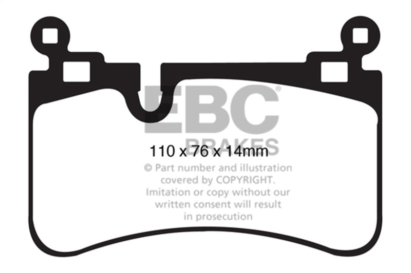 EBC 08-13 Mercedes-Benz C63 AMG (W204) 6.2 Redstuff Rear Brake Pads - DP31839C