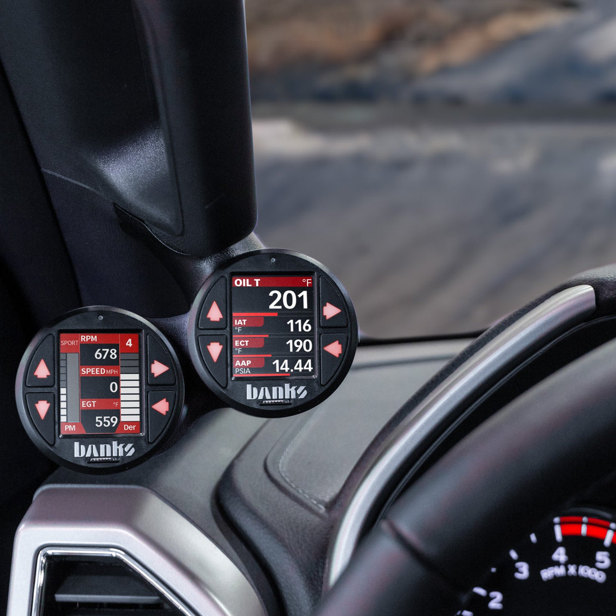 Banks Power 17-19 Ford F250/F350 6.7L PowerStroke Derringer Tuner (Gen 2) w/ 1.8 iDash DataMonster - 66795