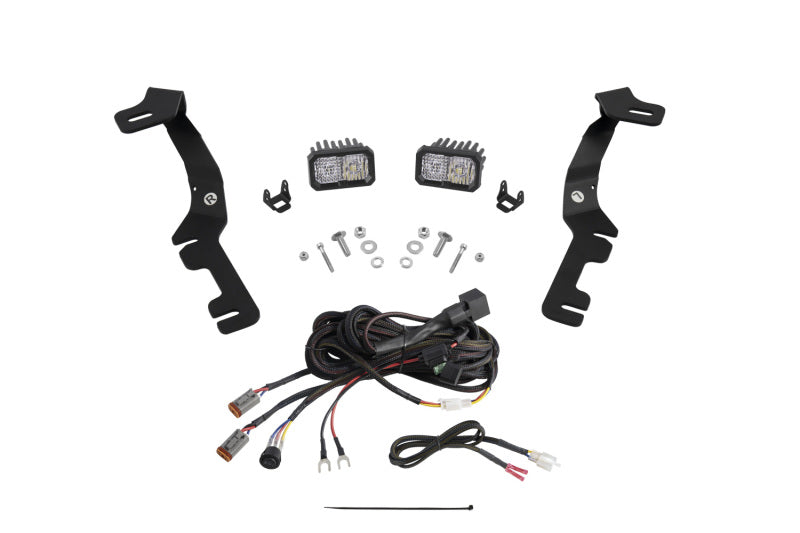 Diode Dynamics Stage Series Ditch Light Kit for 2019-Present Ram C2 - Pro White Combo - DD7597 for 2019-2024 Ram 1500 - front