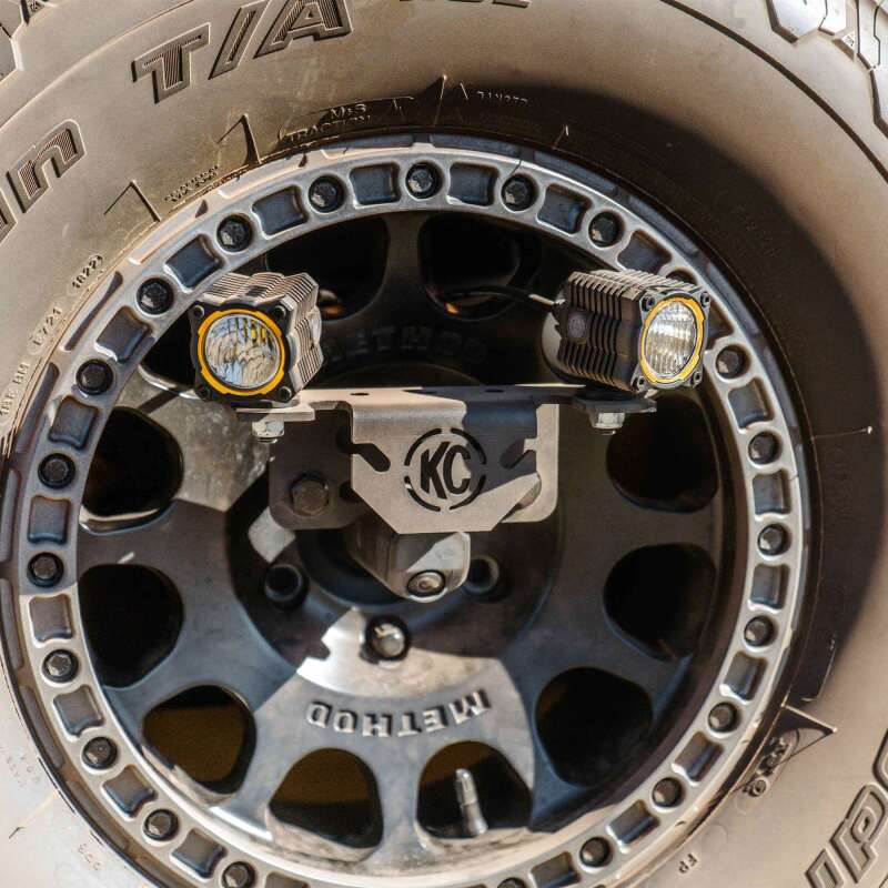 KC HiLiTES 21-24 Ford Bronco Spare Tire Carrier Light Mount w/ M12x1.5 Lug Nuts - 7477