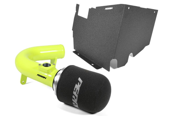 Perrin 22-24 Subaru WRX Cold Air Intake w/ Heatshield - Neon Yellow - PSP-INT-328NY for 2022-2025 Subaru WRX - front view