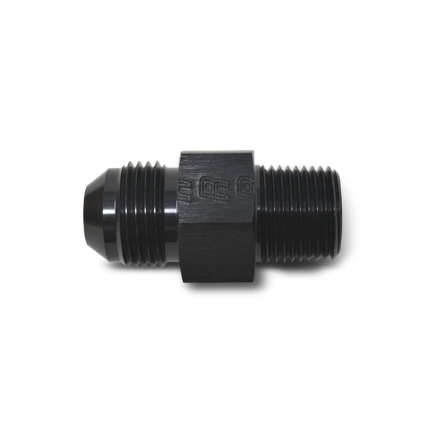 Russell Performance -6 AN Flare to 3/8in Pipe Pressure Adapter (Black) - 670063 - front view