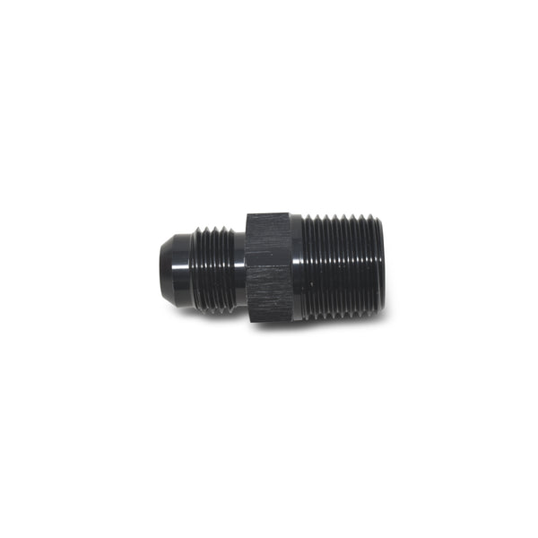 Russell Performance ADAPTER FITTING #6 AN MALE FLARE TO 1/2in NPT MALE BLK - 670153 - front view