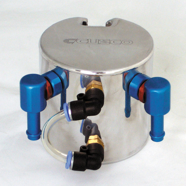 Cusco Misc Oil Catch can GDB applied C~E WRX-STi *0.3L capacity round Type* - 672 009 AN for 2004-2021 Subaru WRX STI - front