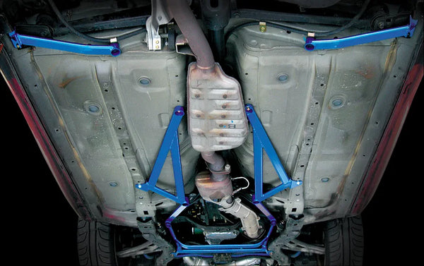 Cusco Power Brace Rear UnderSide GDA-GDB Impreza - 672 492 R for 2001-2007 Subaru Impreza - front view