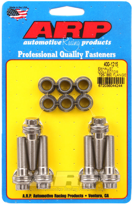 ARP Exhaust collector .725-.850 flange bolt kit - 400-1215