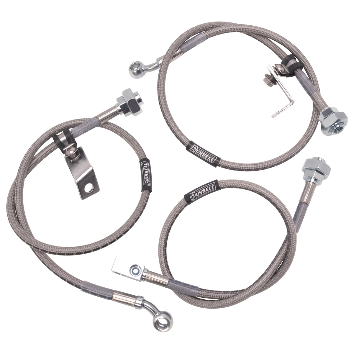 Russell Performance 99-06 GM Silverado/Sierra 1500 2WD Brake Line Kit - 672480 for 2005-2006 Chevrolet Silverado 1500 - front view