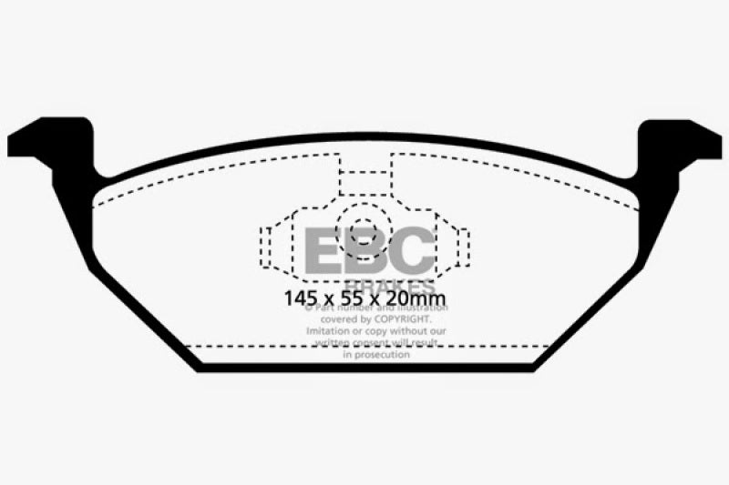 EBC 98-99 Volkswagen Beetle 2.0 Redstuff Front Brake Pads - DP31117C