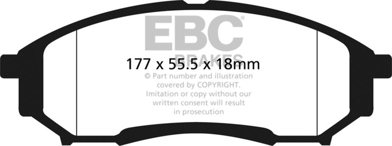 EBC 05-07 Ford F250 (inc Super Duty) 5.4 (2WD) Ultimax2 Rear Brake Pads - UD1068