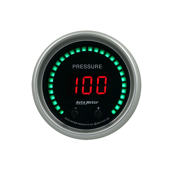 Autometer 52.4mm Black Switchable 0-1600 PSI/0-110 BAR Fluid Pressure Sport-Comp Elite Digital Gauge - 6752-SC