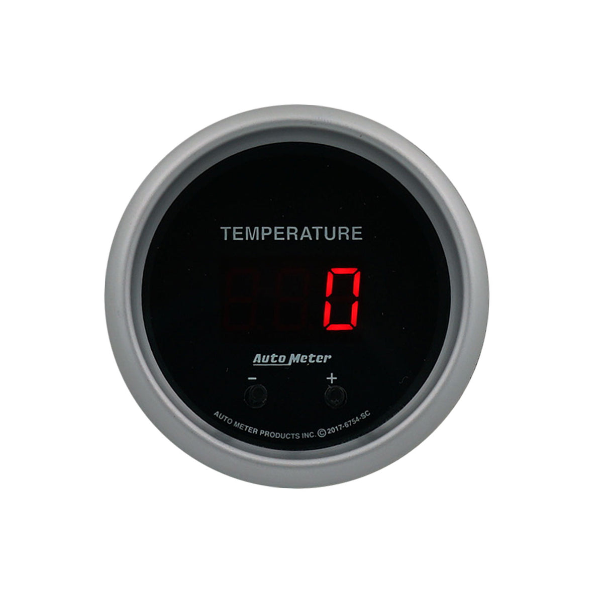 Autometer 52.4mm Black Switchable 60-340 Degrees F / 40-170 Degrees C Sport-Comp Elite Digital Gauge - 6754-SC