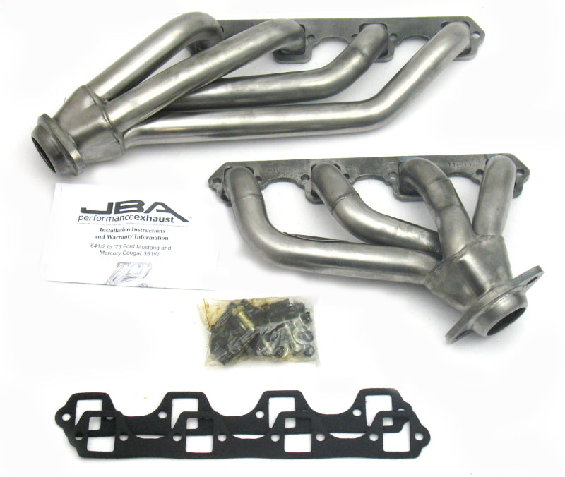 JBA 65-73 Ford Mustang 351W SBF 1-5/8in Primary Raw 409SS Mid Length Header - 1653S