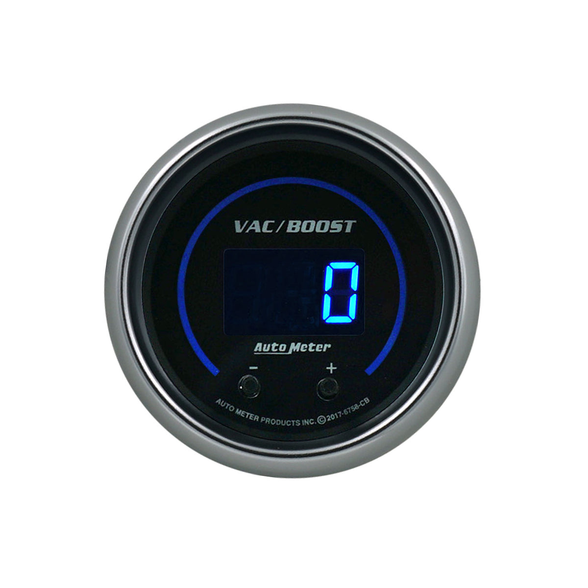 Autometer 52.4mm Black Switchable 0-1600 PSI / 0-110 BAR Vacuum/Boost Cobalt Elite Digital Gauge - 6758-CB
