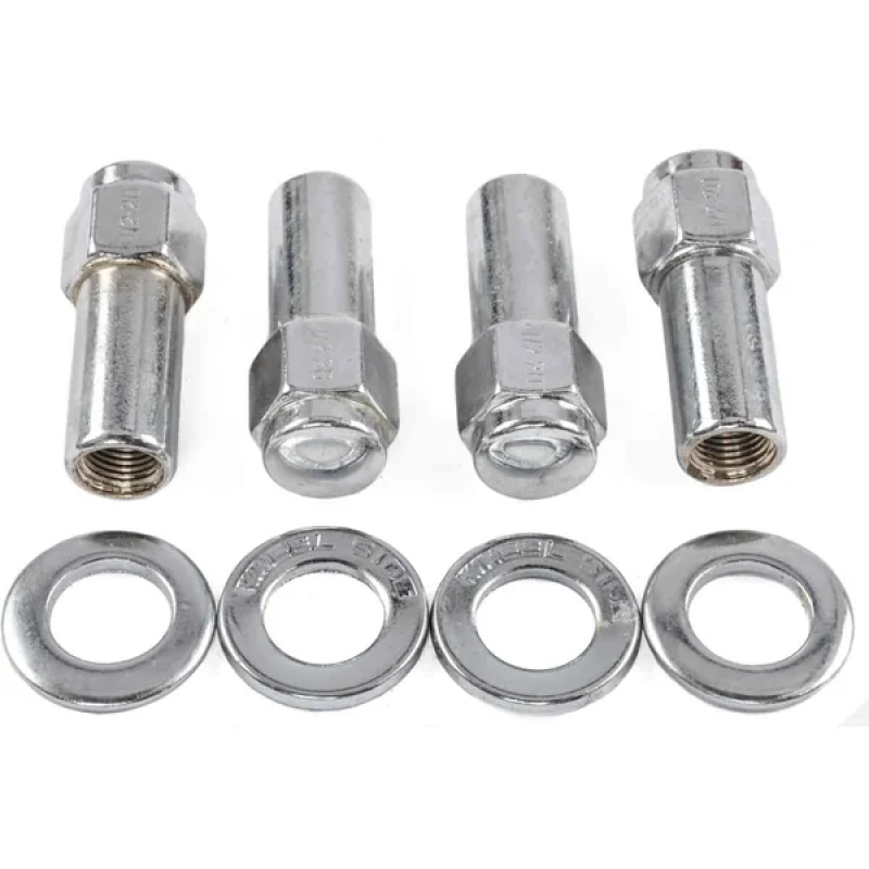 Weld Closed End Lug Nuts 12mm x 1.5 Thread Shank Seat - Chrome (4 Pack) - 601-1412
