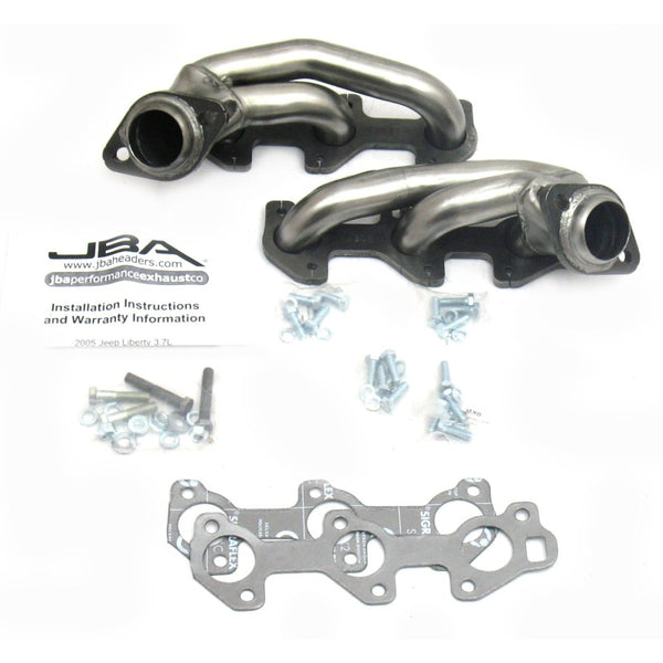 JBA 05-09 Jeep Liberty 3.7L V6 1-1/2in Primary Raw 409SS Cat4Ward Header - 1930S for 2005-2009 Jeep Liberty - front view