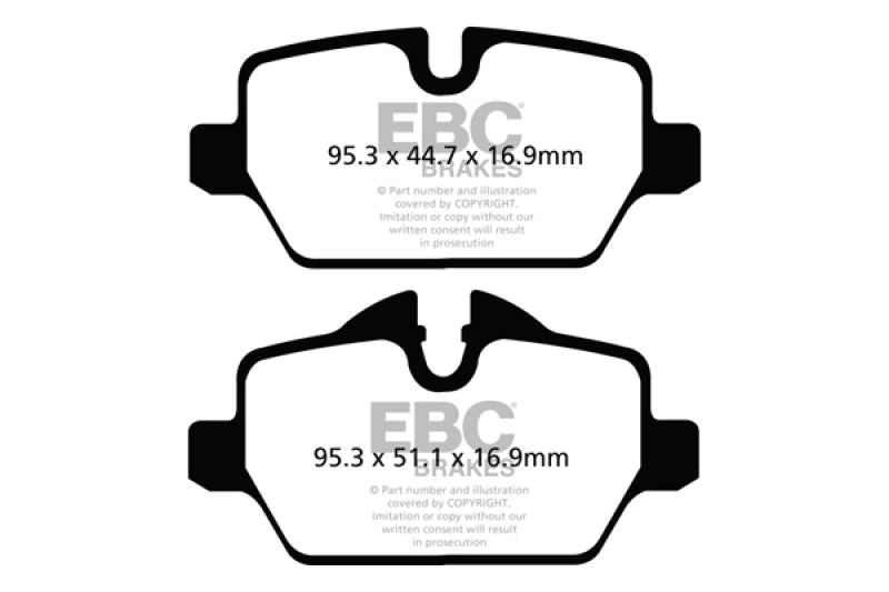 EBC 10+ Mini Countryman 1.6 Cooper Greenstuff Rear Brake Pads - DP22102