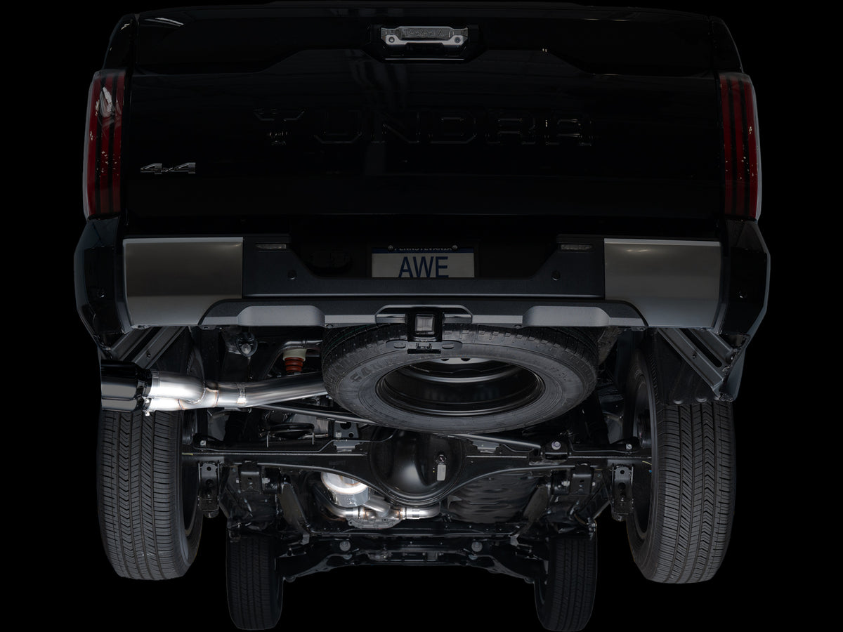 AWE 0FG Exhaust for 3rd Gen Toyota Tundra - Dual Diamond Black Tips - 3015-33063