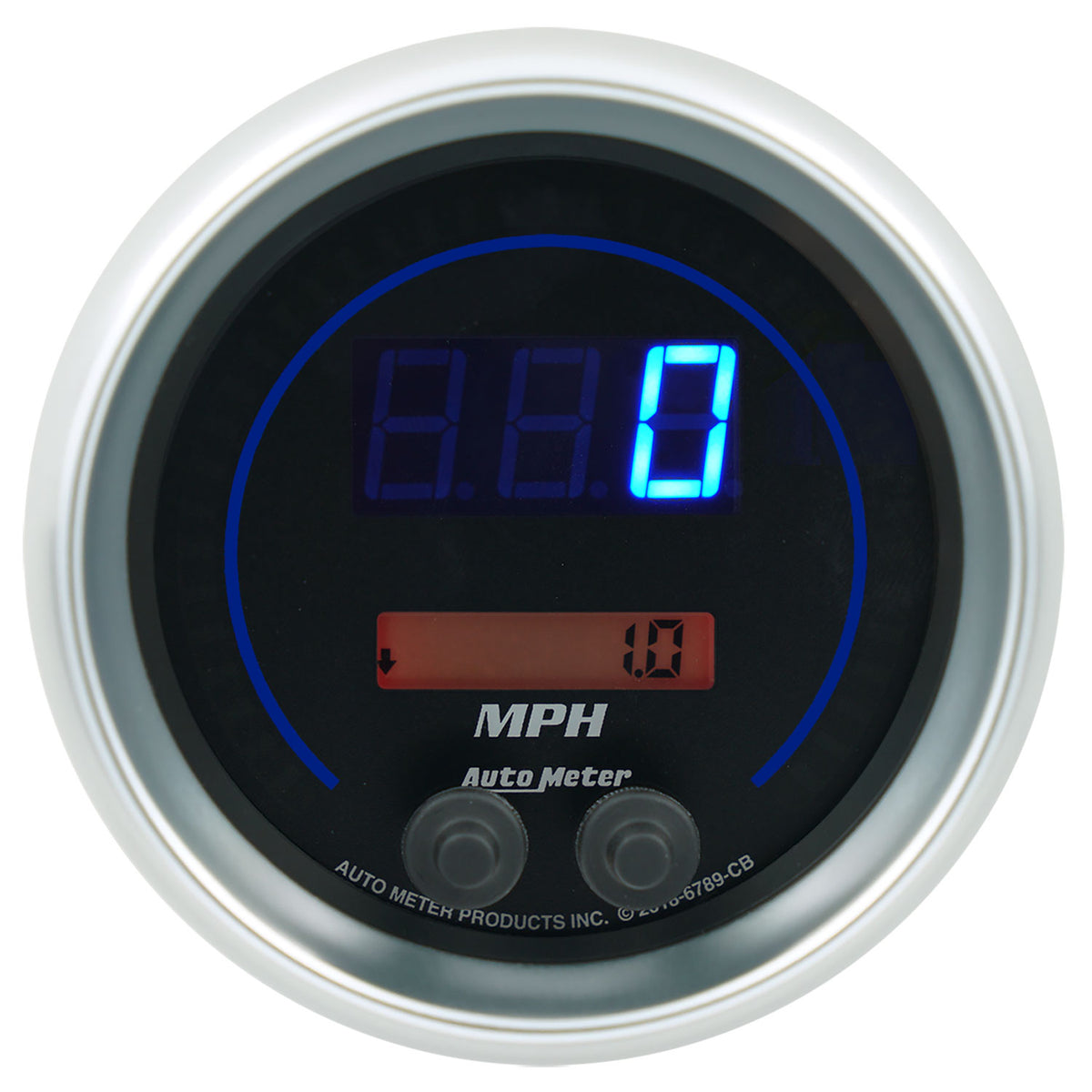 Autometer 85.7mm Black Switchable 260 MPH / 260 KM/H Speedometer Cobalt Elite Digital Gauge - 6789-CB