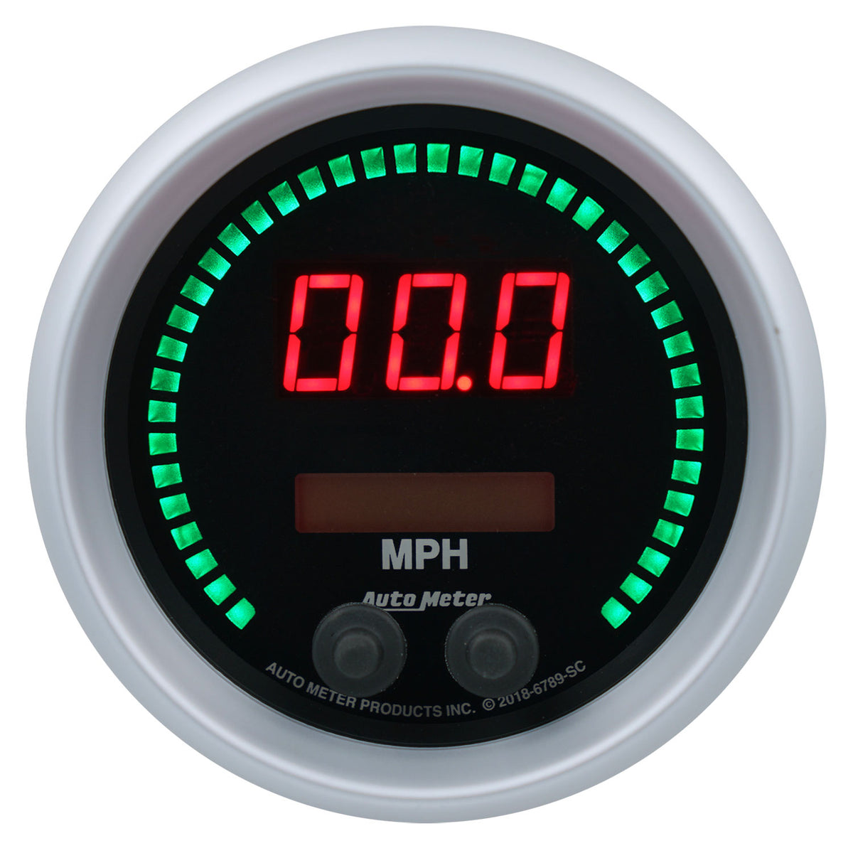 Autometer 85.7mm Black Switchable 260 MPH / 260 KM/H Speedometer Sport-Comp Elite Digital Gauge - 6789-SC