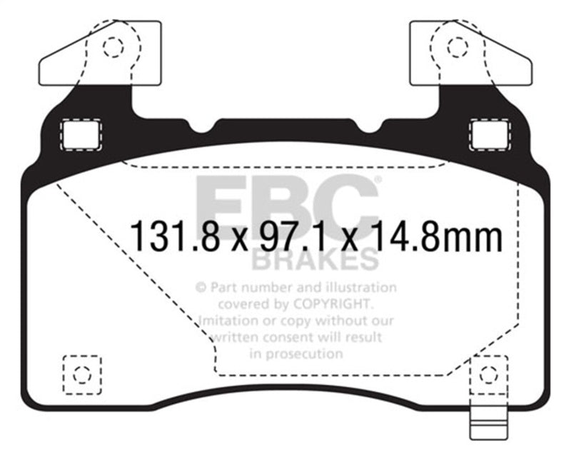 EBC 13+ Chevrolet SS 6.2 Ultimax2 Front Brake Pads - UD14741