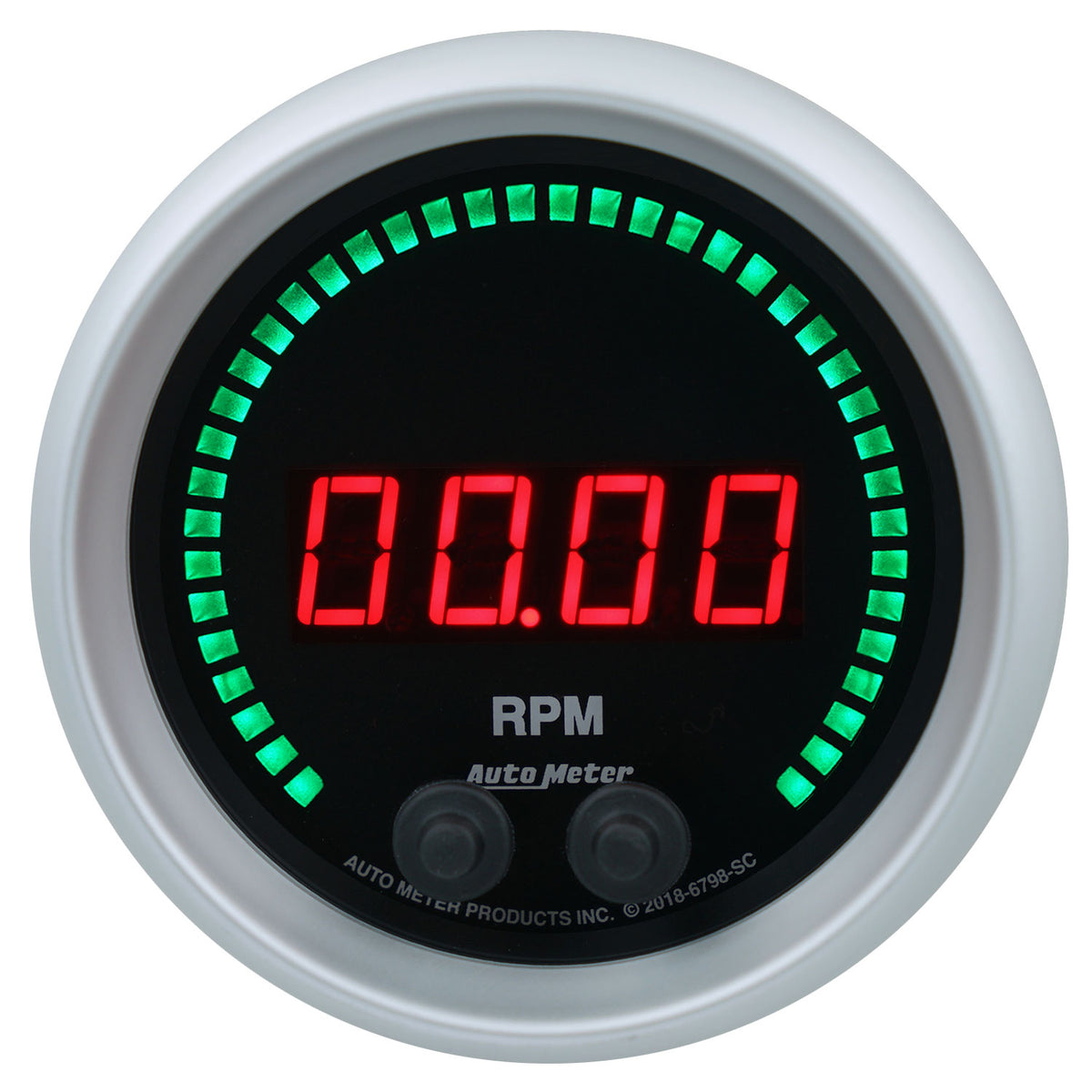 Autometer 85.7mm Black 0-16K RPM Tachometer Sport-Comp Elite Digital Gauge - 6798-SC