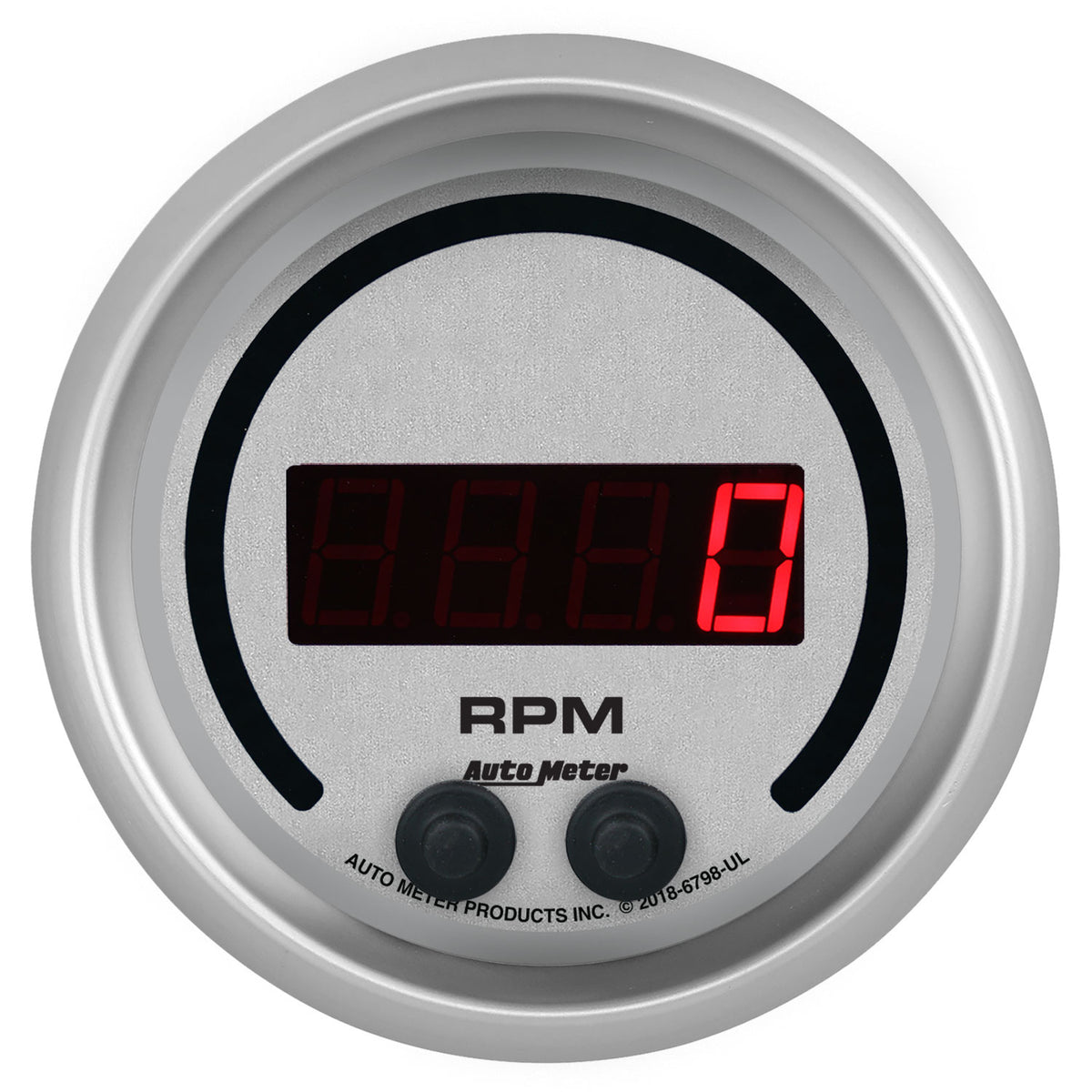 Autometer 85.7mm Silver 0-16K RPM Tachometer Ultra-Lite Elite Digital Gauge - 6798-UL
